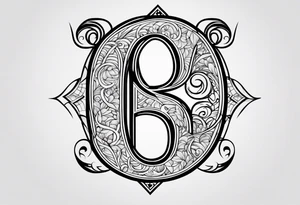 Fancy letter D and G tattoo idea