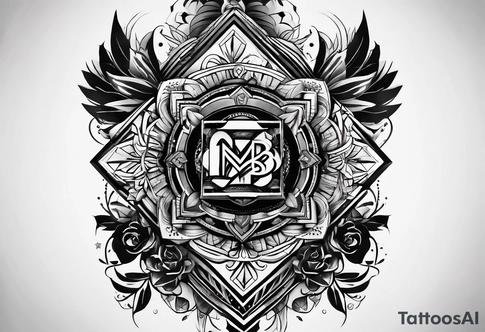 wrist tattoo with 
letters 
MKB tattoo idea
