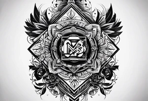 wrist tattoo with 
letters 
MKB tattoo idea