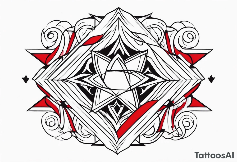 Simple design black and red tattoo for men tattoo idea