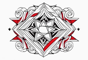 Simple design black and red tattoo for men tattoo idea