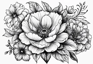 Flowers cancer tattoo idea