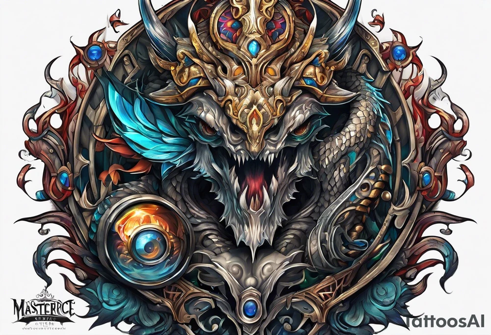 Fantasy monster tattoo idea