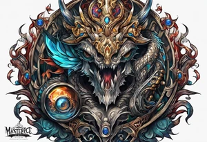 Fantasy monster tattoo idea