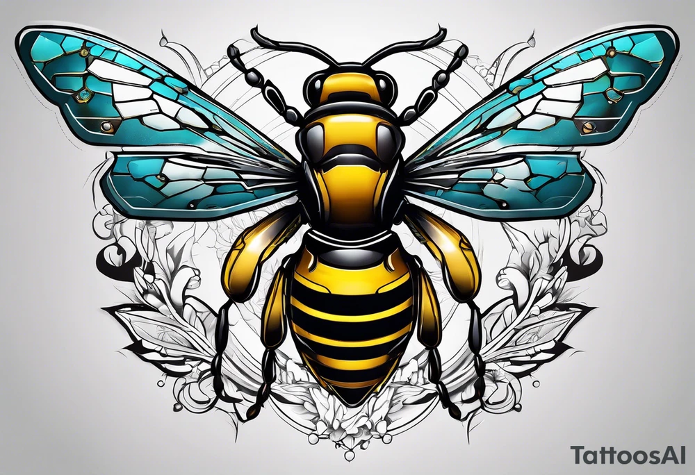 cyborg bee tattoo idea