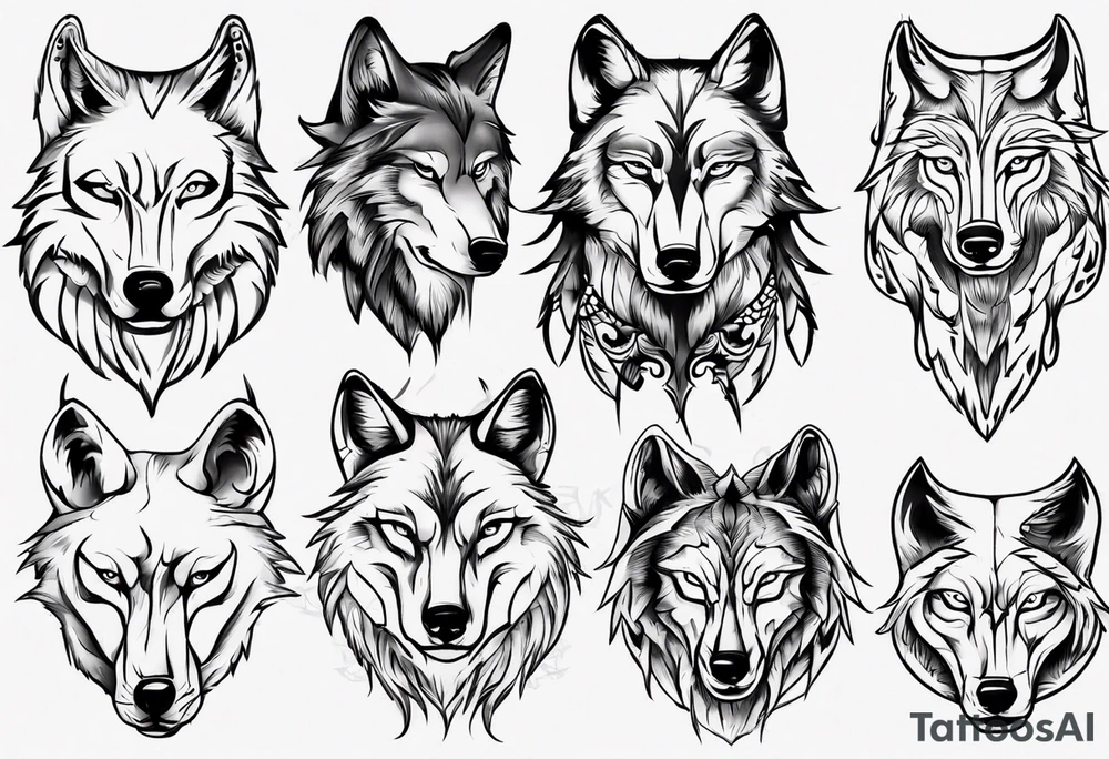 wolf tattoo idea