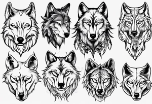 wolf tattoo idea