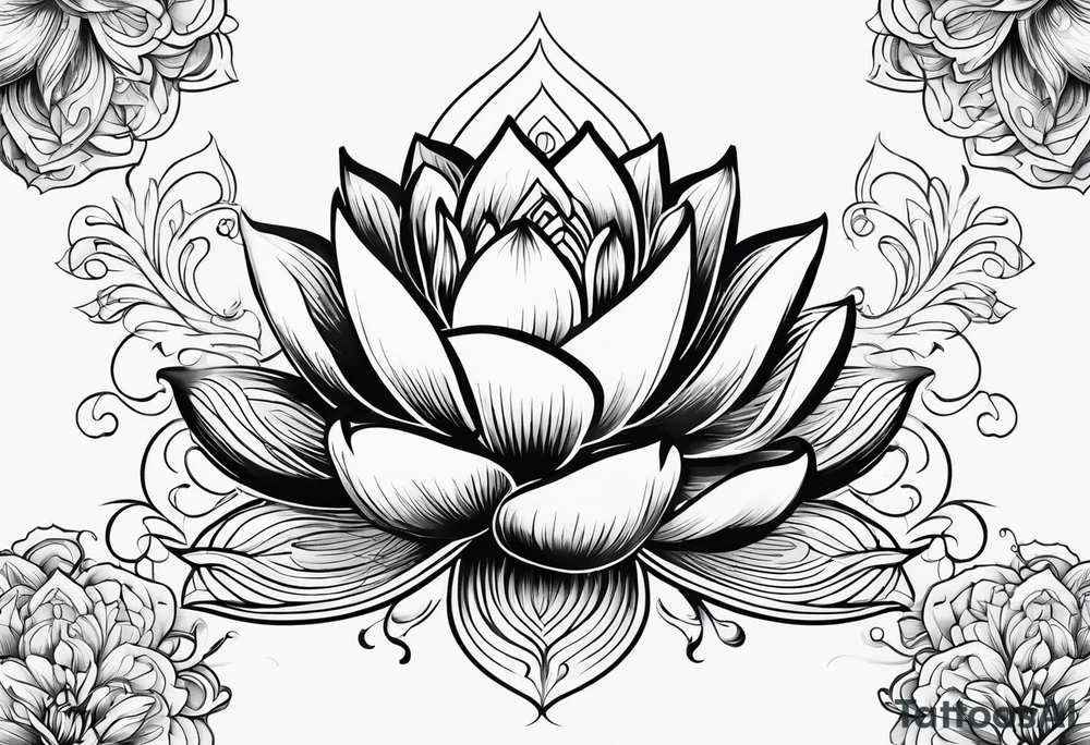lotus flower tattoo idea