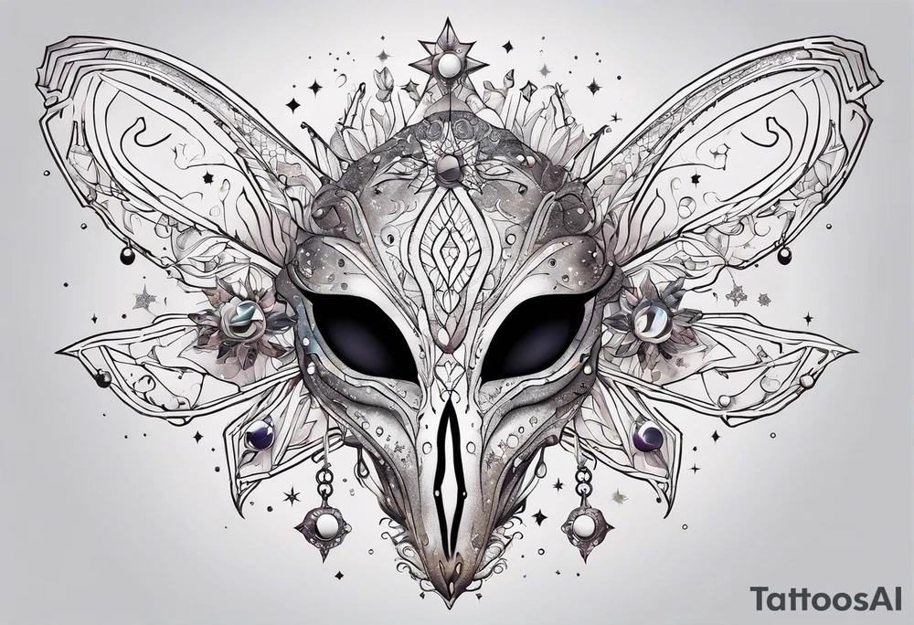 Constellation, animal alien, snowflake tattoo idea
