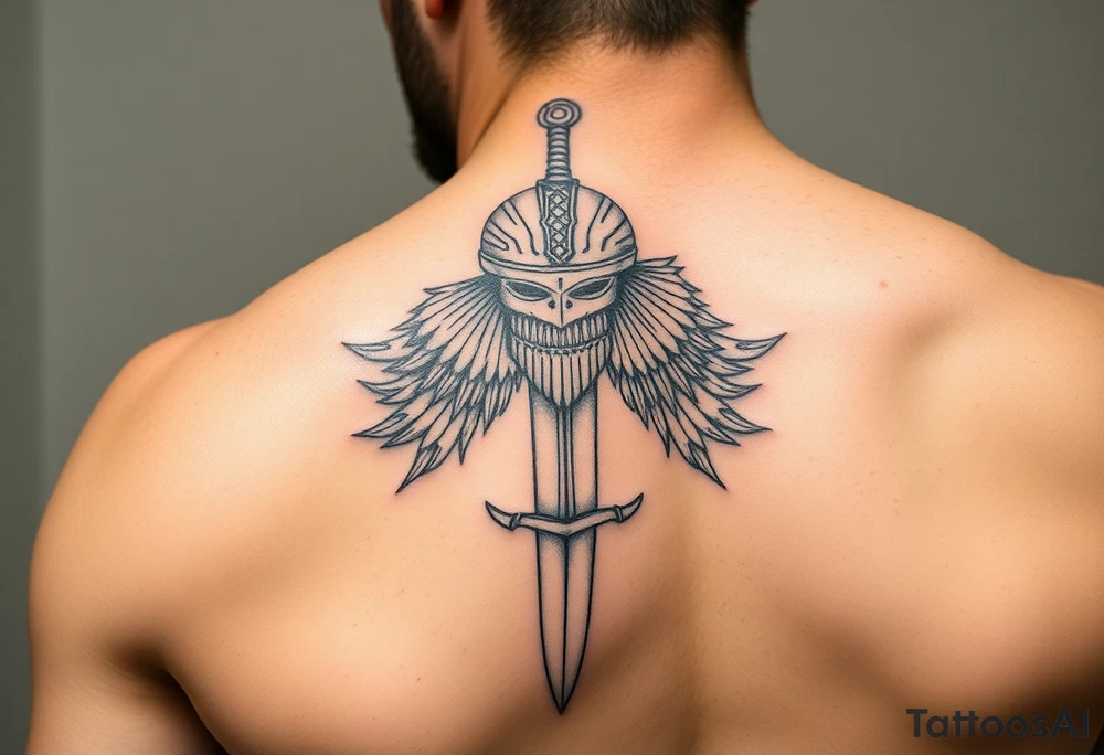 viking warrior,sword tattoo idea