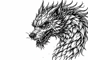 Japanese female Foo dog tattoo idea