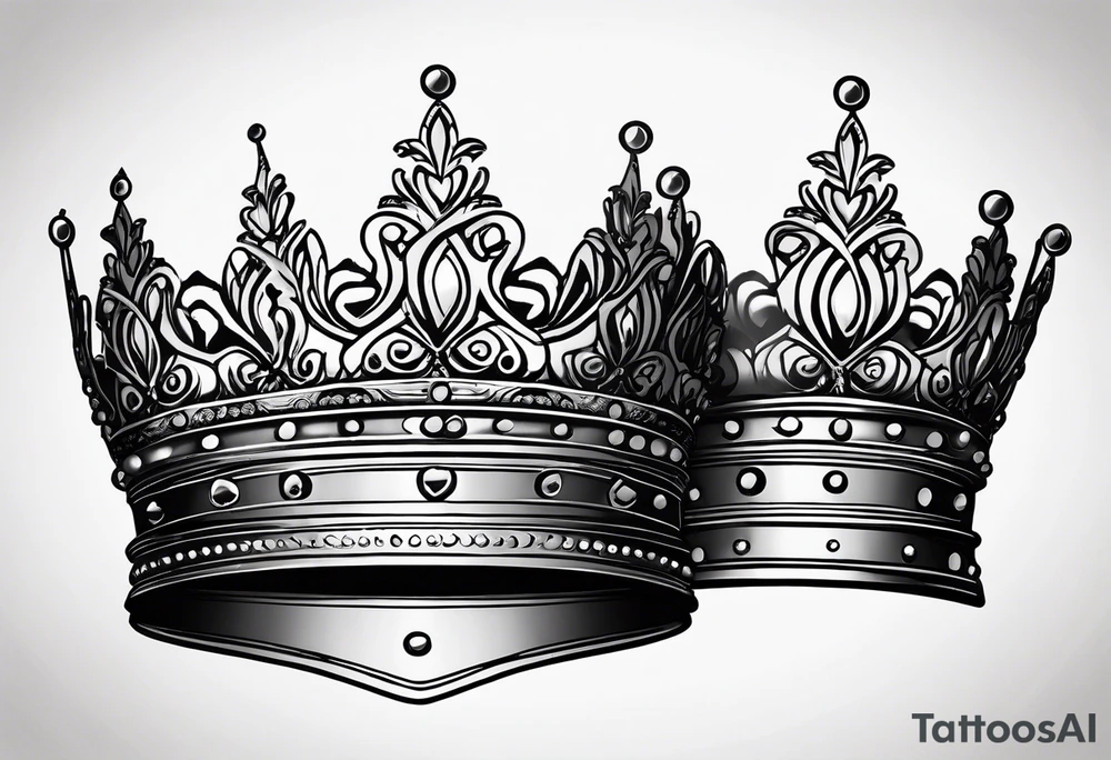 his and her crowns. Crowns only. Simplistic and detailed. fine lines tattoo idea