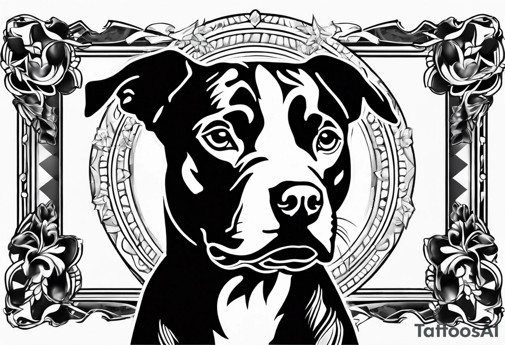 pit bull
 punk rock tattoo idea