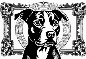 pit bull
 punk rock tattoo idea