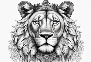 A princess lioness tattoo idea