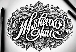 Chicano script lettering Anthony tattoo idea