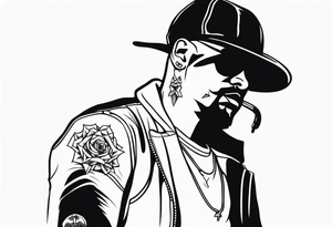 Criminal man tattoo idea