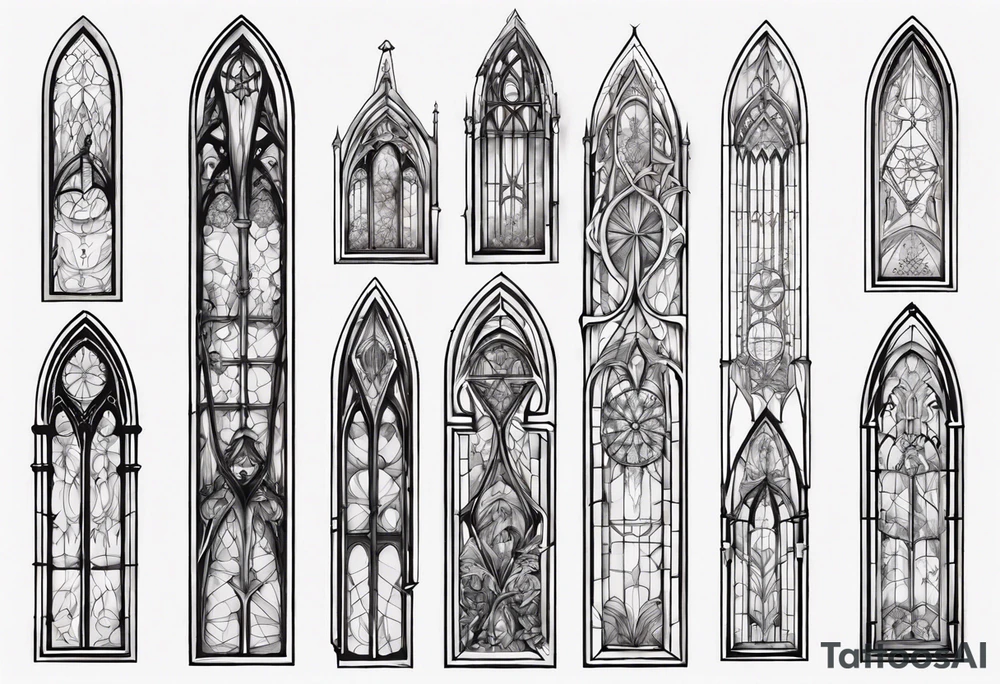 Gothic cathedral window tattoo idea