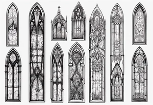Gothic cathedral window tattoo idea