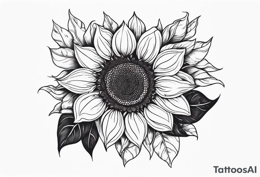 Sunflower tattoo idea
