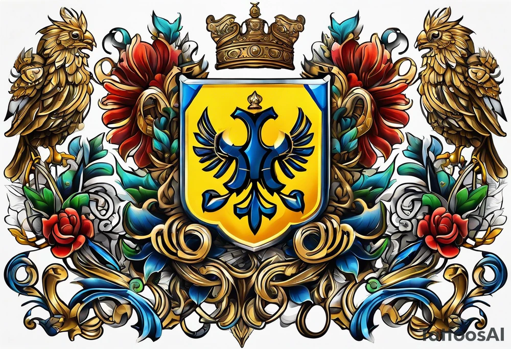 coat of arms of Ukraine tattoo idea