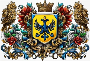 coat of arms of Ukraine tattoo idea