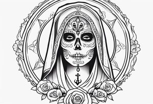 Santa muerte sigil tattoo idea