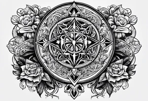 A tattoo that states pain and discipline to achieve your goals in life. it should be placed on the upper back and should express also catholic religion tattoo idea