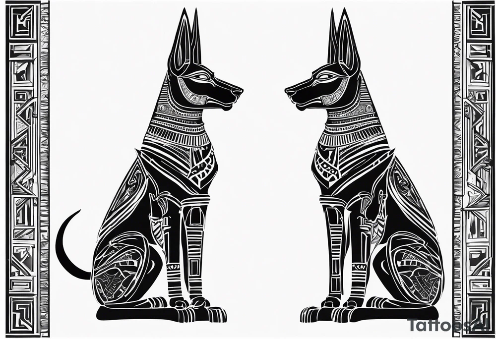 egipto, anubis tattoo idea