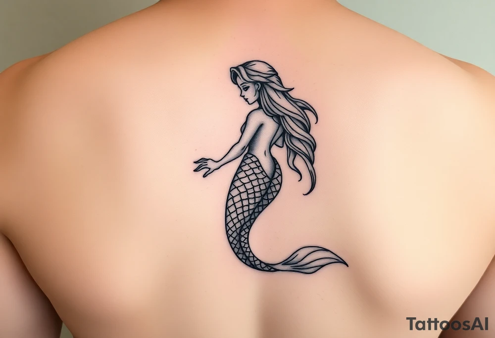 ethereal mermaid tattoo idea