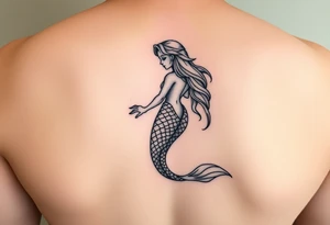 ethereal mermaid tattoo idea