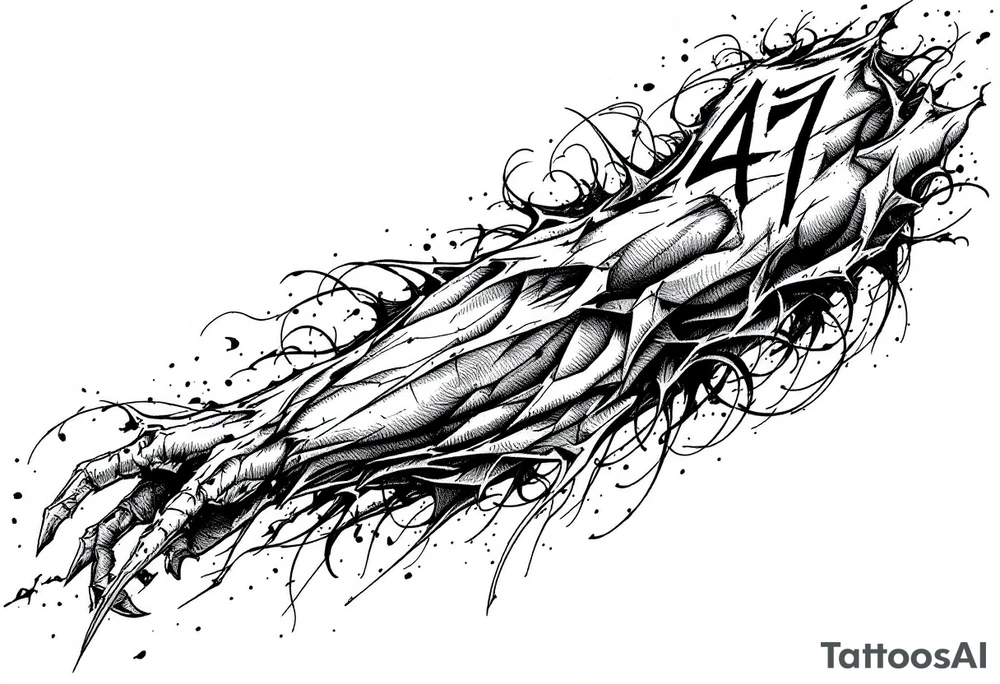 the number 47 tattoo idea