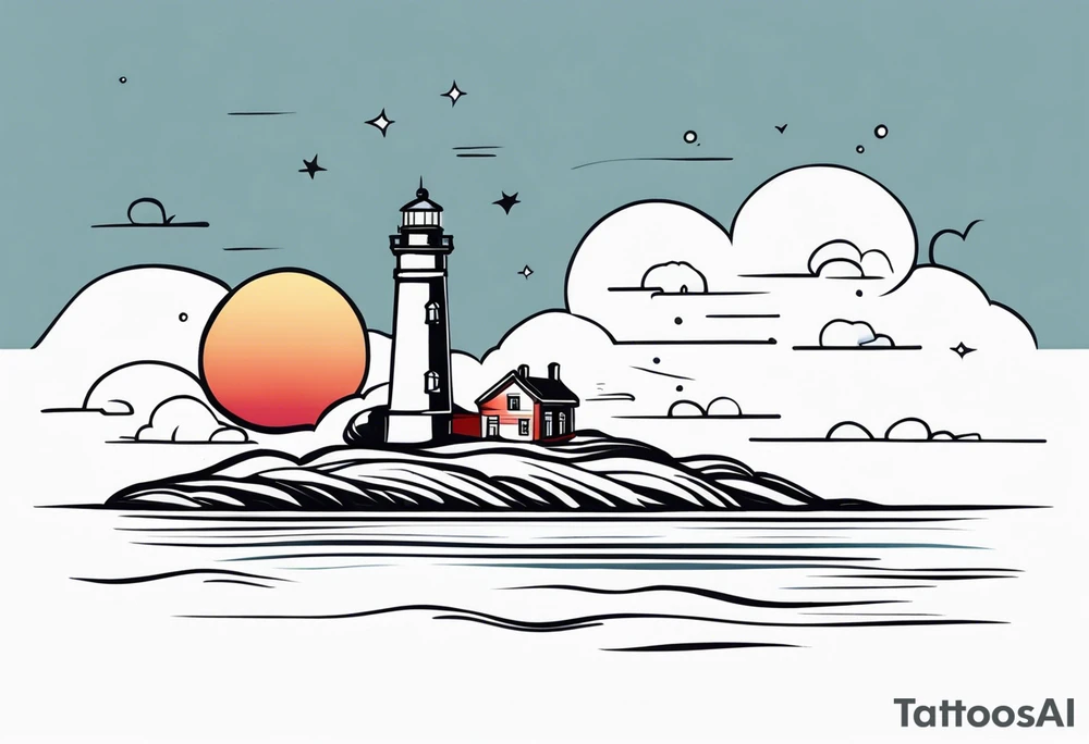 lighthouse tattoo idea