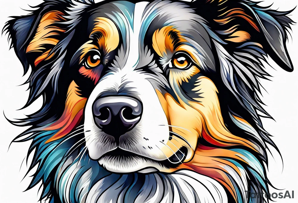 Boarder collie tattoo idea