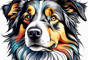 Boarder collie tattoo idea