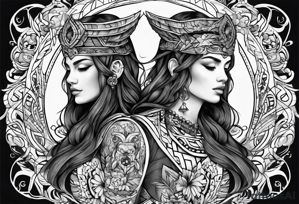 Gemini tribalism tattoo idea
