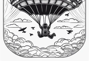 skydiving tattoo idea