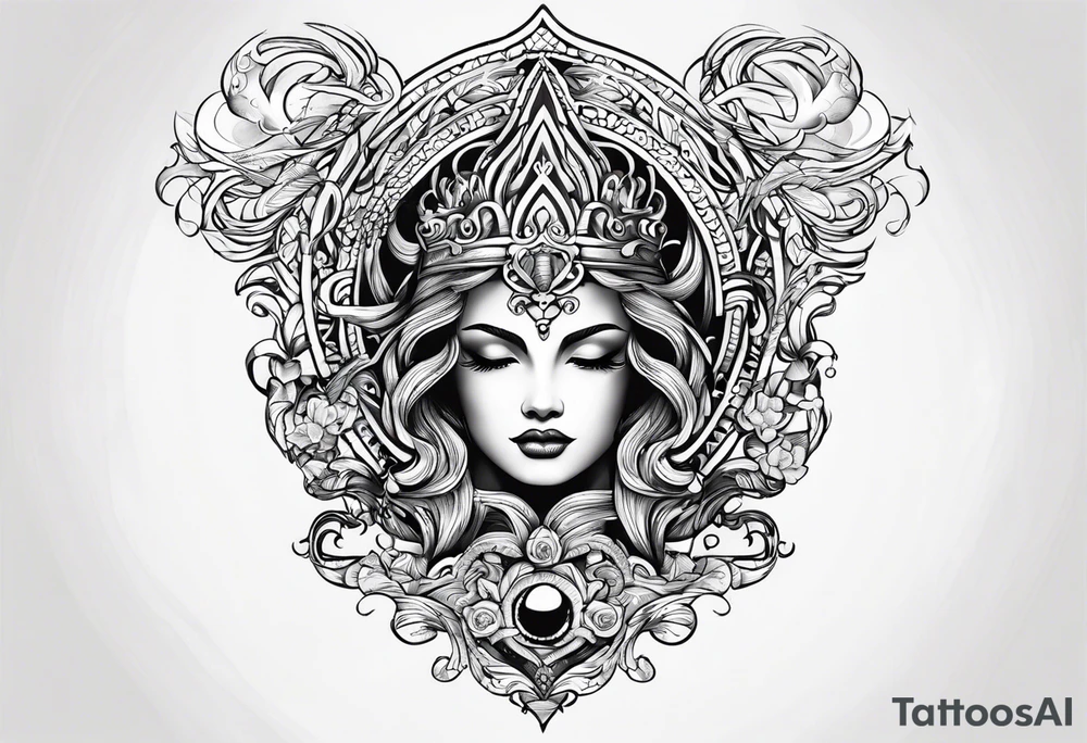 small, the word Aquarius tattoo idea