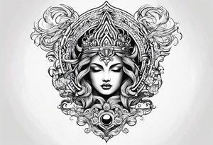 small, the word Aquarius tattoo idea