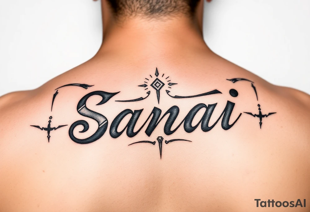 Sanai name tattoo tattoo idea