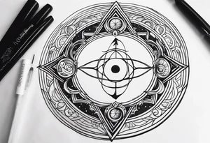Cancer zodiac moon tattoo idea