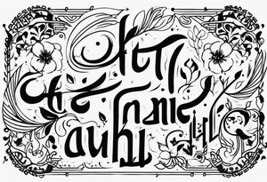 Write my name ‘Anugrah Setyawibawa’ tattoo idea