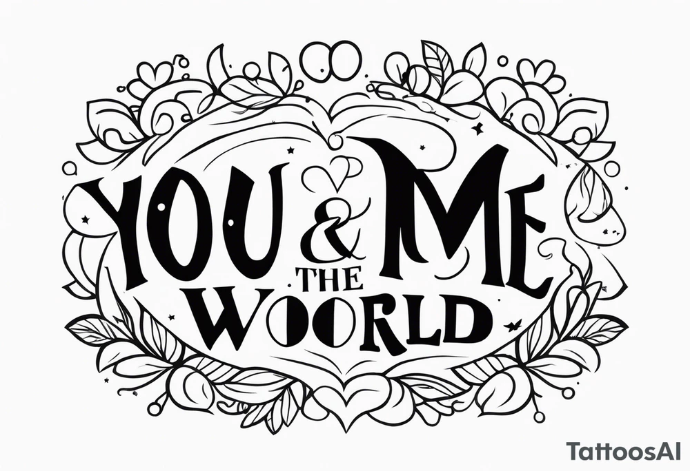 You and Me vs the World tattoo idea