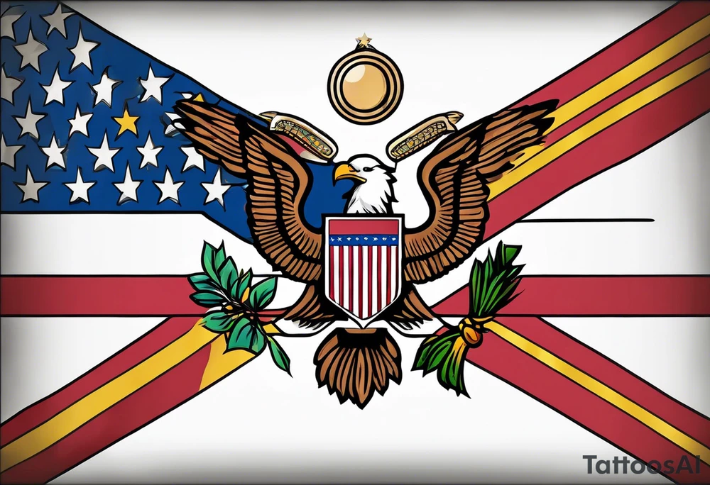 U.S. Virgin Island flag tattoo idea