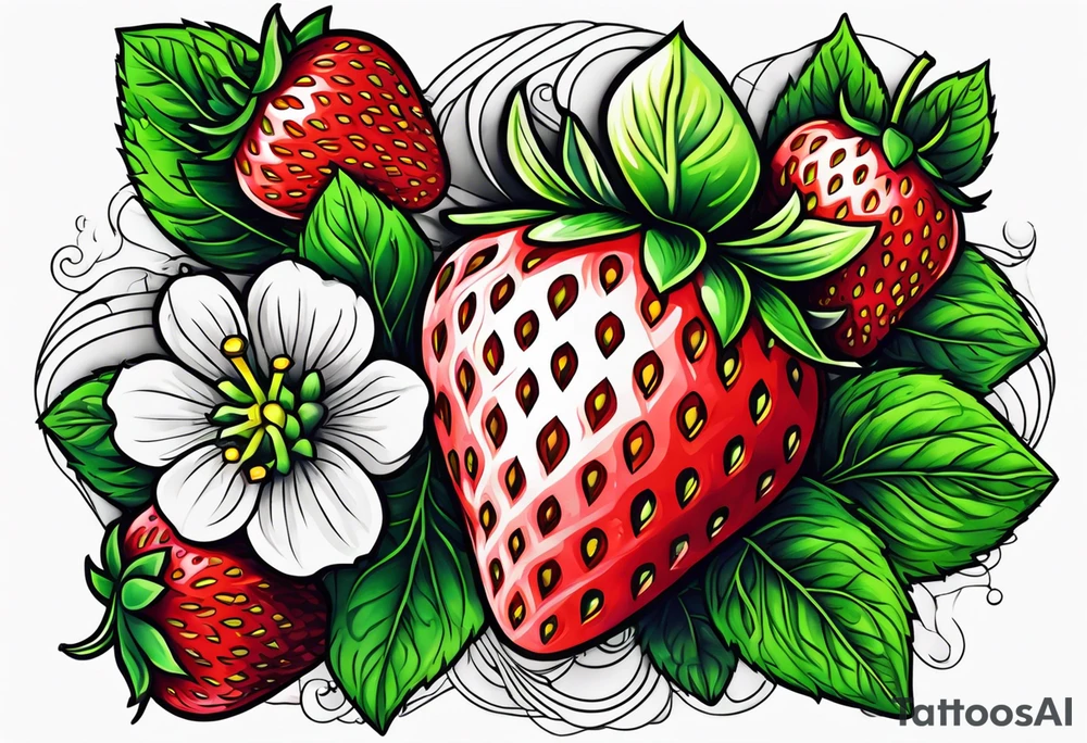 Strawberry tattoo idea