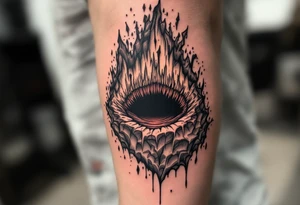 A dark hole sucking everything tattoo idea