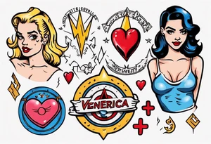 Betty and Veronica symbols tattoo idea