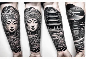 Reincarnation long forearm tattoo tattoo idea