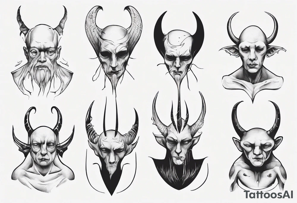 Creature-man tattoo idea