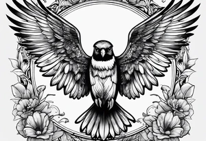 Fliegende weisse Taube tattoo idea